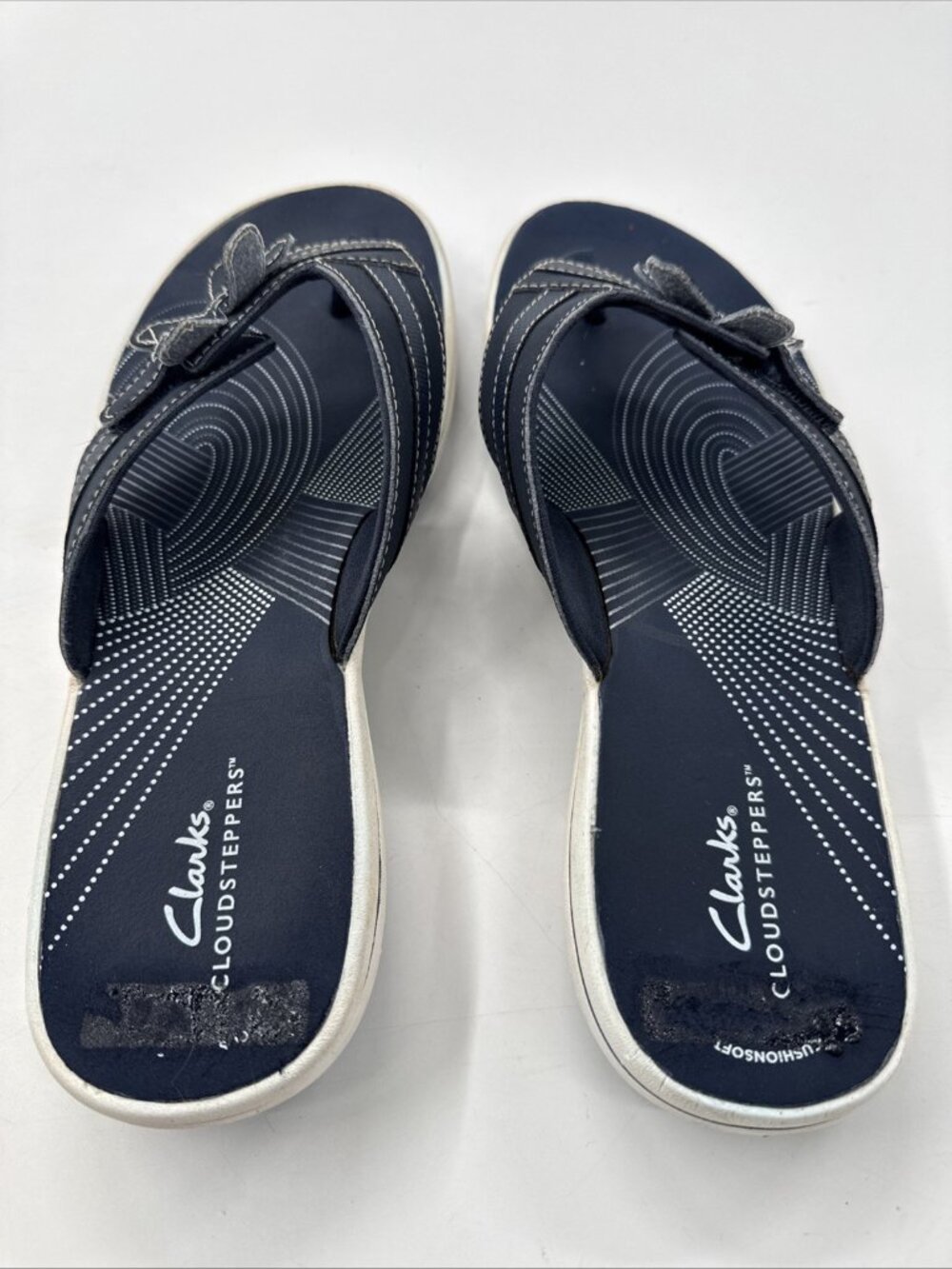 Clarks Women's Brinkley Floral Sandals Womens 11 Cloudsteppers Blue Flower Beach - Picture 8 of 9